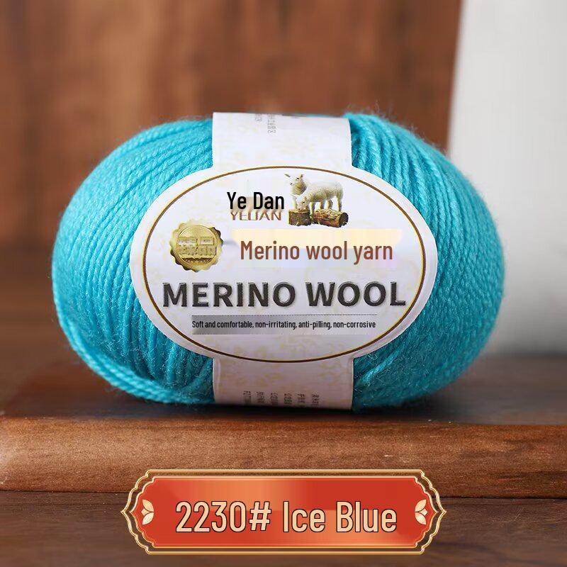 Пряжа из мериносовой шерсти средней толщины ручной вязки для свитеров, шарфов, шапок - 213 Овечья шерсть - 3 нити