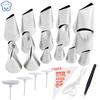 32pcs Pastry Bag Tips Kitchen Diy Cake Icing Piping Cream Cake Decorating Tools Reusable Pastry Bags+16 Nozzle Se