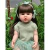 55 см 22 дюйма полный силиконовый корпус Reborn Baby коричневые волосы девочка кукла игрушка реалистичная принцесса для малышей Bebe