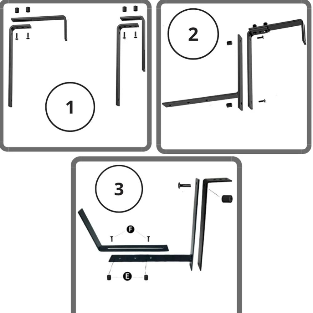 Комнатные растения Подставка для оконного ящика для растений Ящик для посадки Кронштейн Уличные окна Крыльцо Забор
