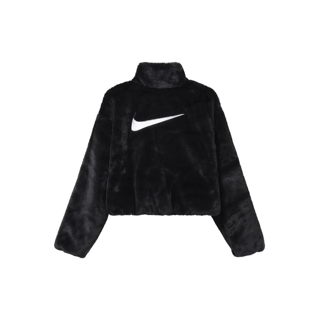 Nike Женские черные бархатные пиджаки с воротником-стойкой, средняя длина DV5140-010