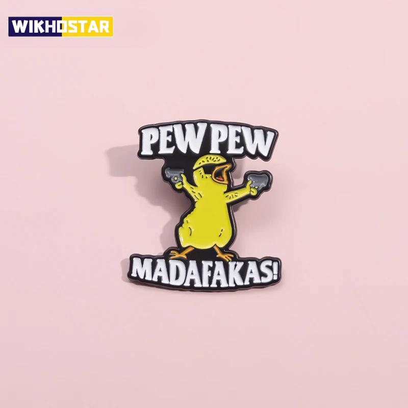 Милые эмалевые значки с цыпленком, крутые значки-броши с цыпленком-убийцей в солнечных очках на лацкан, ювелирное украшение с животным в подарок