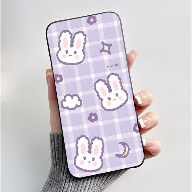 For Nokia 105 106 2G 2023 Case Cute Heart Rabbit Black Soft TPU Silicone Phone Cover For Nokia105 Nokia106 2G 2023 Bumper Coque