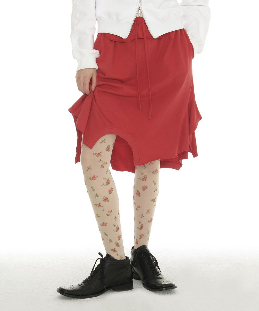 Partimento Woman Reverse T-Shirt Midi Skirt_Chili