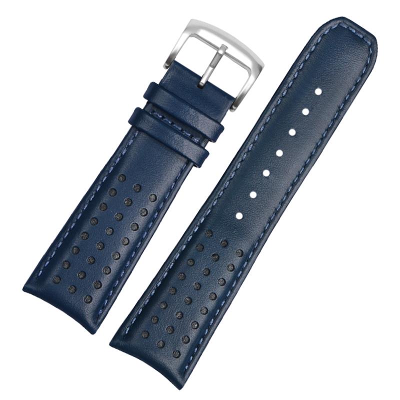 Для Citizen Blue Angel 22 23 мм Стальная Пряжка-иголка Желтая Линия Air Eagle At8020 Jy8078 Мужские Изогнутые Ремешки для Часов из Натуральной Кожи