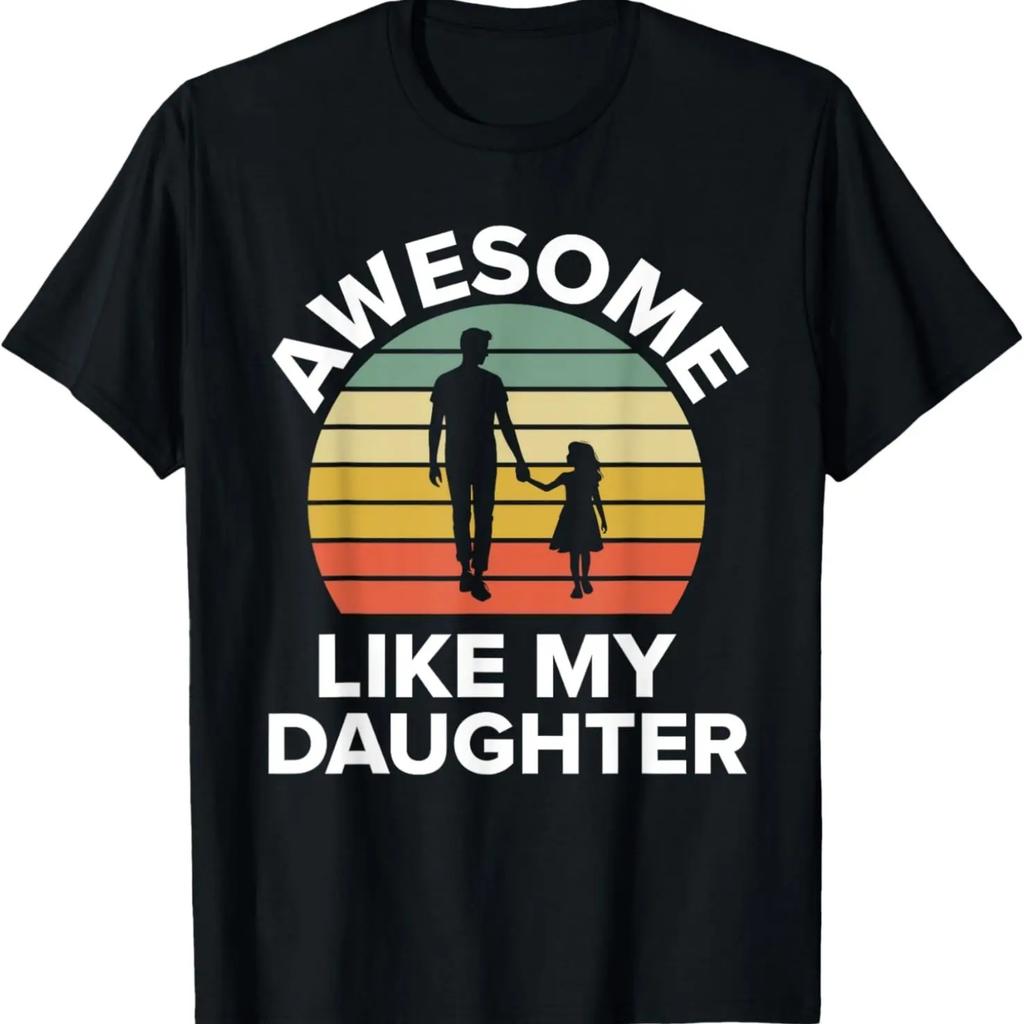 Потрясающий, как моя дочь Мужская смешная футболка для папы, День отца 2024