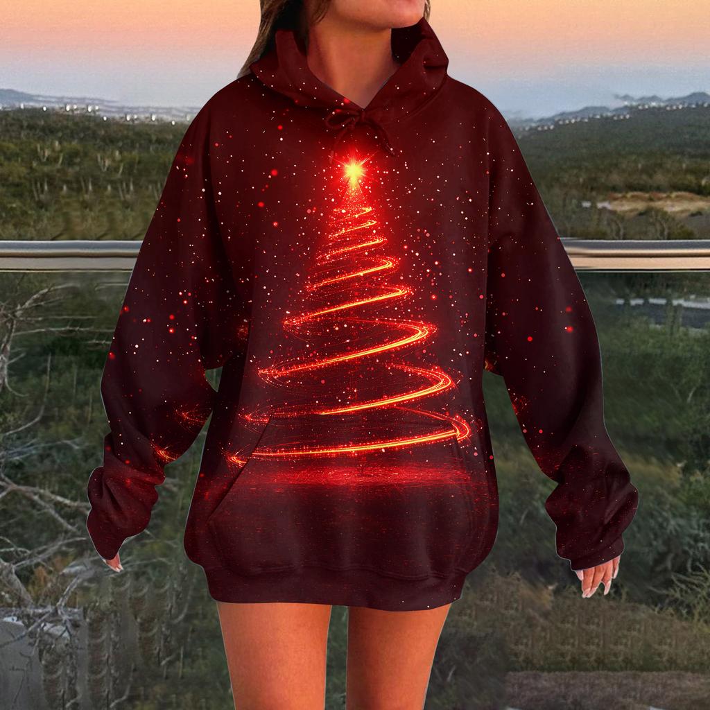 Women's Fashion Daily Versatile Casual Crewneck Sweatshirts Long Sleeve Printed Top Sweatshirts