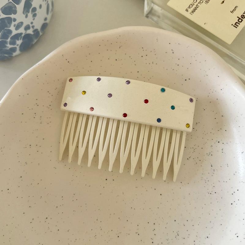 Цветные ромбовидные гребни с частыми зубьями, клипсы Практичные и универсальные краевые клипсы-гребни Машинки для стрижки волос для подравнивания секущихся кончиков Перевернутый гребень Заколки для челки