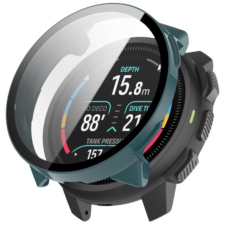 Tempered Glass Film Integrated PC Watch Protective Case For Suunto Nautic S, Lightweight Easy Install Anti-Scratch Watch Cover