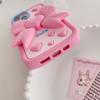 Cute Cartoon 3D Bow-knot Bracket Phone Case for iPhone 11 12 13 14 15 Pro Max 12 Pro 13 Pro 14 Pro Max Anti-drop Soft Silicone Cover