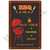 BBQ Zone  Home Decor Metal Tin Sign Vintage Dad`s BBQ Yard Outdoor Party Decoration Plate Retro Barbecue Rules Slogan Metal Sign