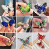 Elegant Retro Crystal Enamel Butterfly Brooch for Women