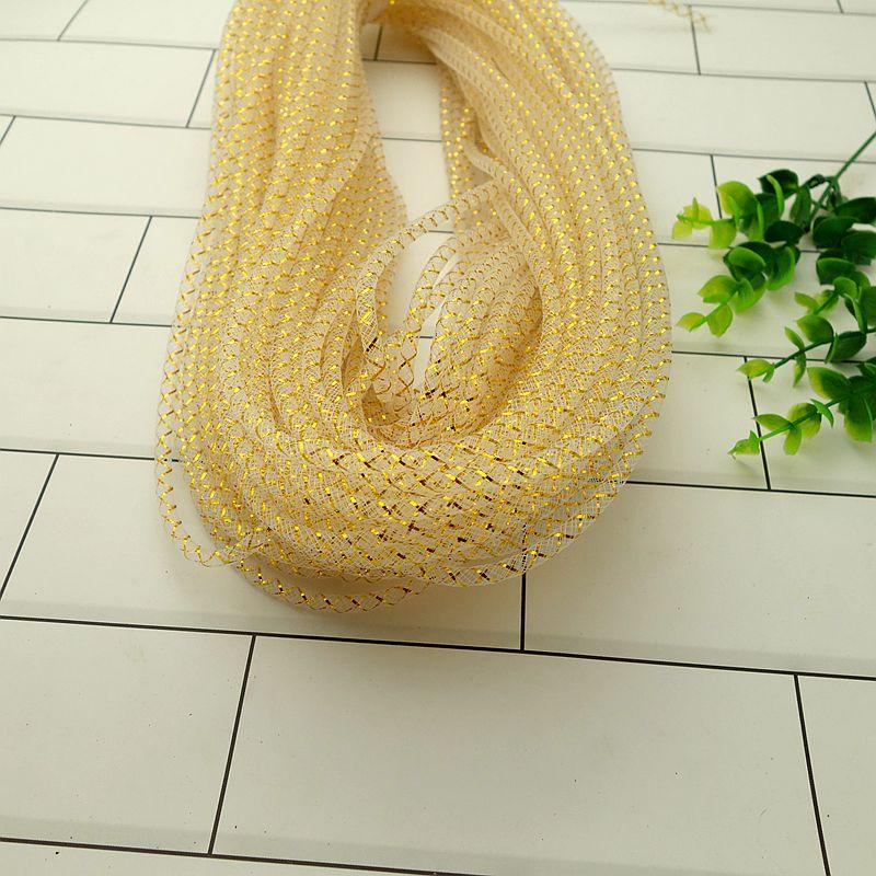 10 м Цветная сетчатая трубка-веревка 4 мм 8 мм Сетчатая трубчатая кринолиновая трубка Свадебное платье Юбка Одежда Сетка Сделай сам Изготовление Ремесленные аксессуары