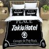 Постельное белье с принтом группы Tokio Hotel Комплект пододеяльника для рок-группы HD чехол для одеяла для детских комплектов постельного белья Постельное белье Декор спальни