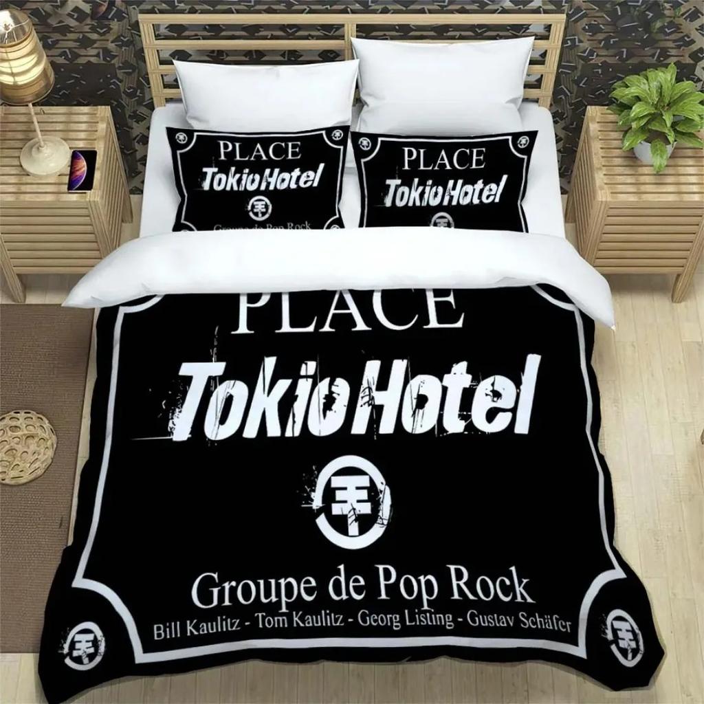 Постельное белье с принтом группы Tokio Hotel Комплект пододеяльника для рок-группы HD чехол для одеяла для детских комплектов постельного белья Постельное белье Декор спальни