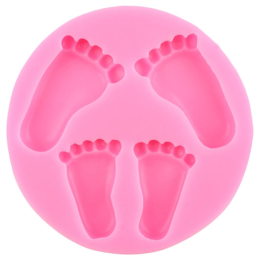 Детские силиконовые формы, детские формы для помадки для ног, инструменты для украшения торта, детские ручные формы для кексов, шоколадные конфеты, смоляные глиняные формы