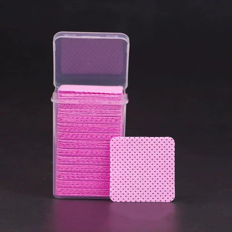 Lint-Free Eyelash Glue & Nail Polish Remover Pads - Anti-Clogging Wipes for Nail Art Tools