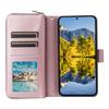 R20 For Samsung Galaxy A54 5G Case 9 Card Slots PU Leather Phone Cover with 2 Straps