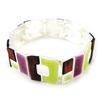 [H0853] - Designer Bracelet 'Bora Bora' Green Purple