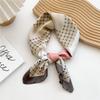 Cotton And Linen Small Square Scarf Silk Scarf Women'S Spring And Autumn New Style Artistic And Versatile Fashionable Temperament Headband Scarf