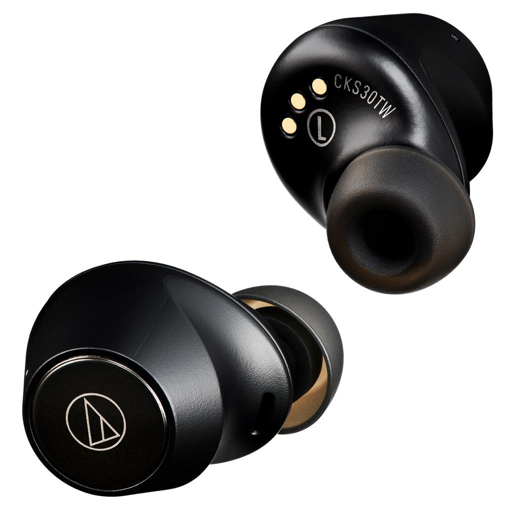 BK Wireless Earphones Bluetooth Wireless Waterproof and Dustproof and To Approximately 20 Hours Latency BK Black Audio-Technica ATH-CKS30TW