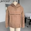 BITCED Women's Warm Cotton Coat with Zip-Up Cardigan