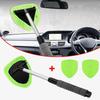 Щетка для чистки автомобиля со сменными многоразовыми накладками, выдвижной ручкой и распылителем, инструмент для чистки лобового стекла для чистки салона, экстерьера и стекол автомобиля