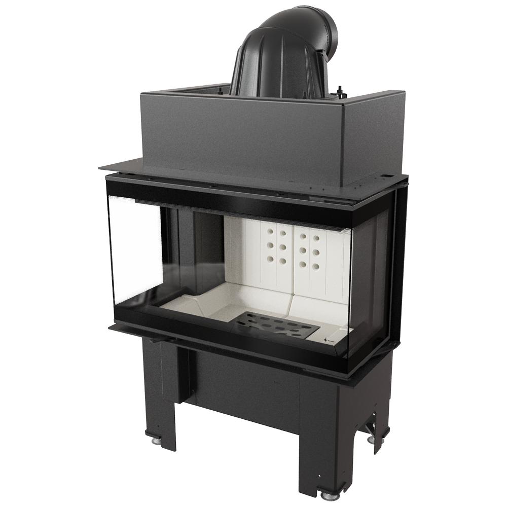 Steel fireplace KRATKI NBC 680/280 left right 7 kW Ø 160