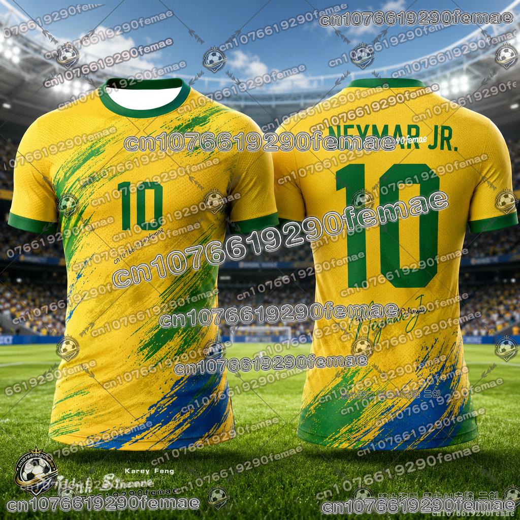 Футбольная футболка Neymar Special Edition, унисекс, быстросохнущая, дышащая, комфортная посадка, футбольная форма для летних видов спорта