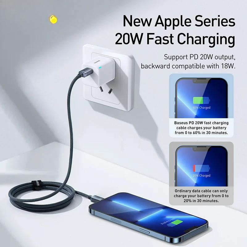 20 Вт USB Type C кабель для iPhone 14 13 12 Pro Max провод для быстрой зарядки зарядное устройство для iPhone 11 Xs X iPad кабель для передачи данных 2 м