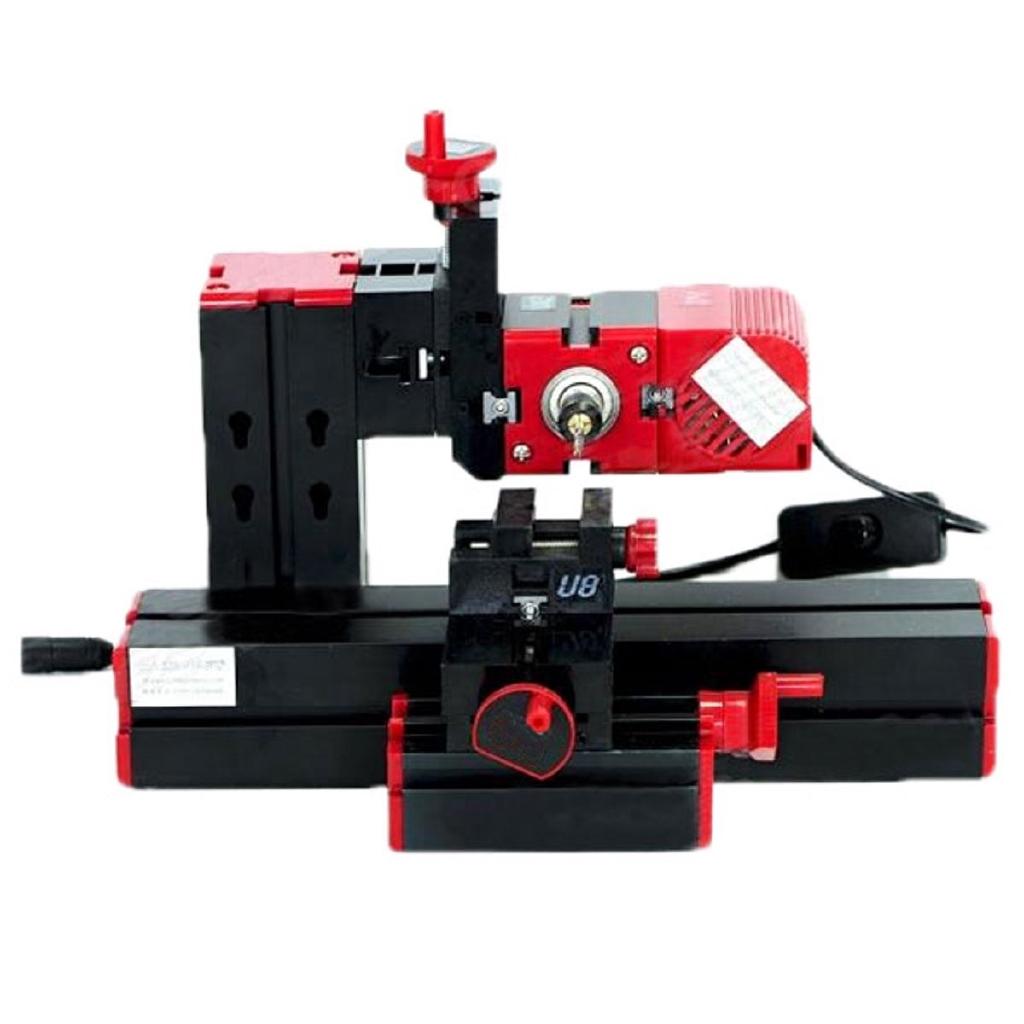 Мини многофункциональный металлический деревообрабатывающий токарный станок 6 в 1 Моторизованный лобзик Шлифовальный станок Сверлильный станок Фрезерный станок Комбинированный станок с ЧПУ DIY инструмент