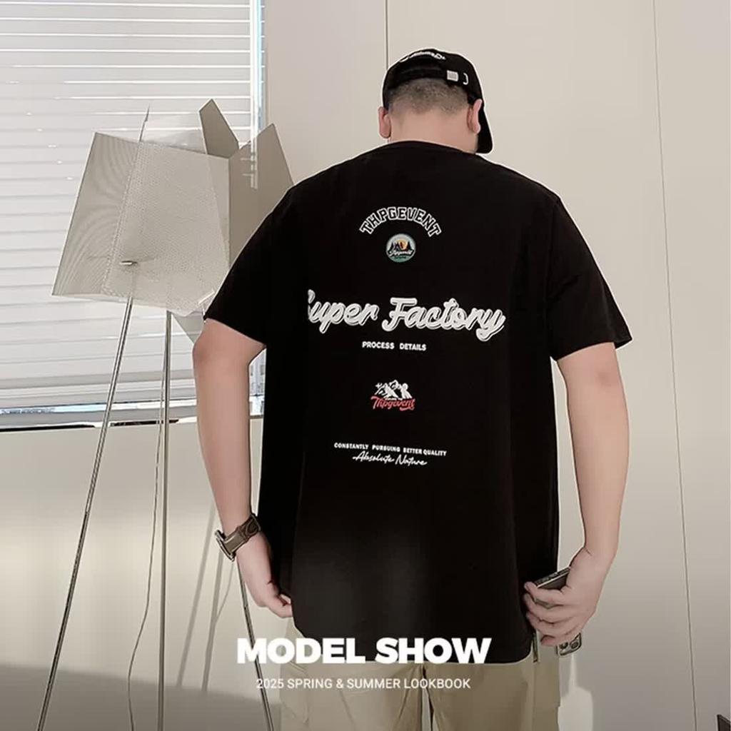 Printed Heavyweight Soft Athletic Casual Peplum Stretch Fit Wrinkle Loose Men's Fashion Short Sleeve Top Comfortable T Shirt