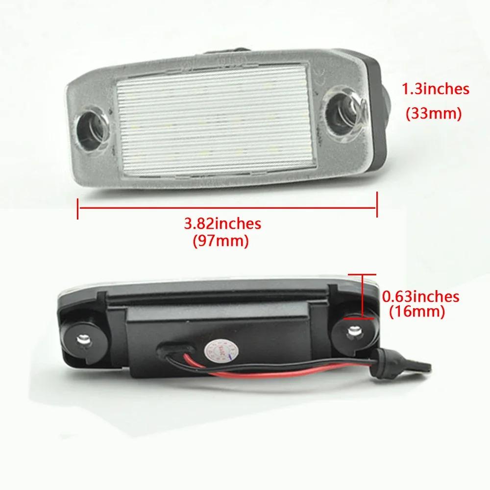 2 шт. для Hyundai Tuscon 2005-2009 для Kia Sportage 2011-2016 белый светодиодный светильник номерного знака в сборе