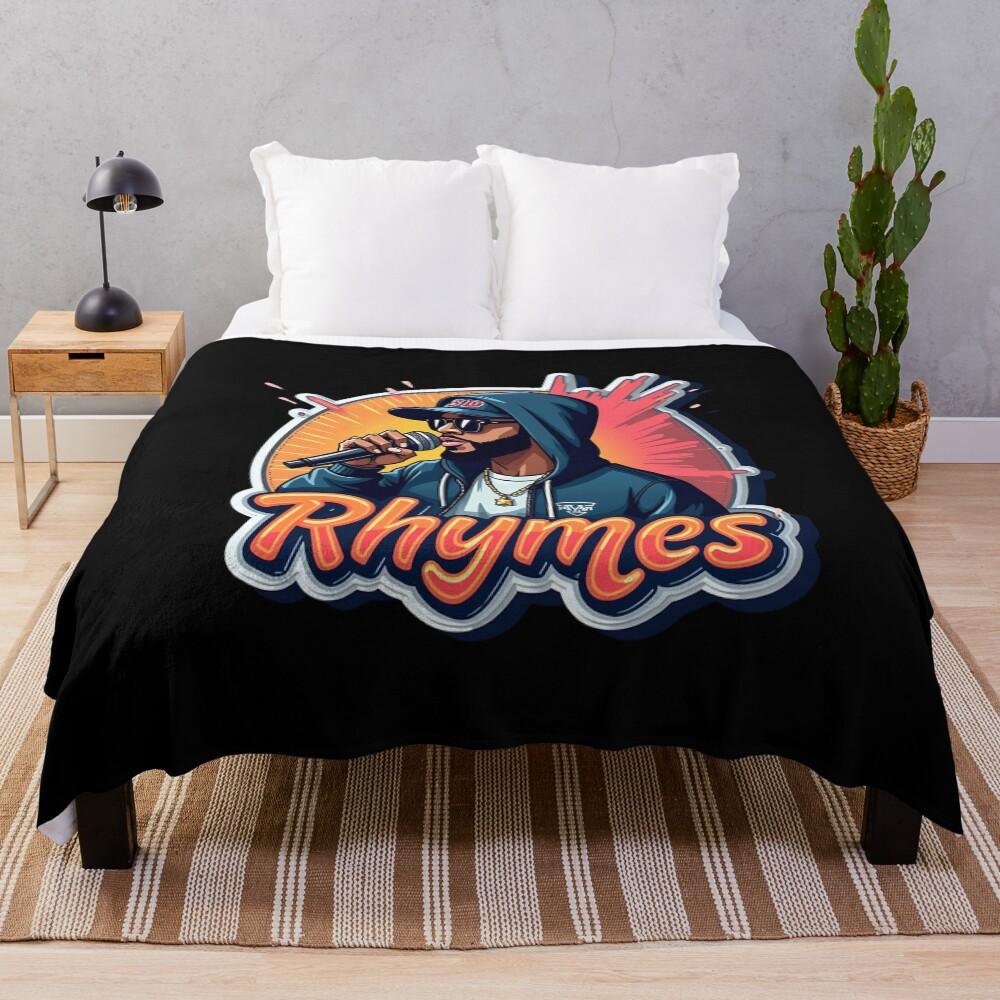 Hip Hop Bass Boost Boom Speaker Art Throw Blanket