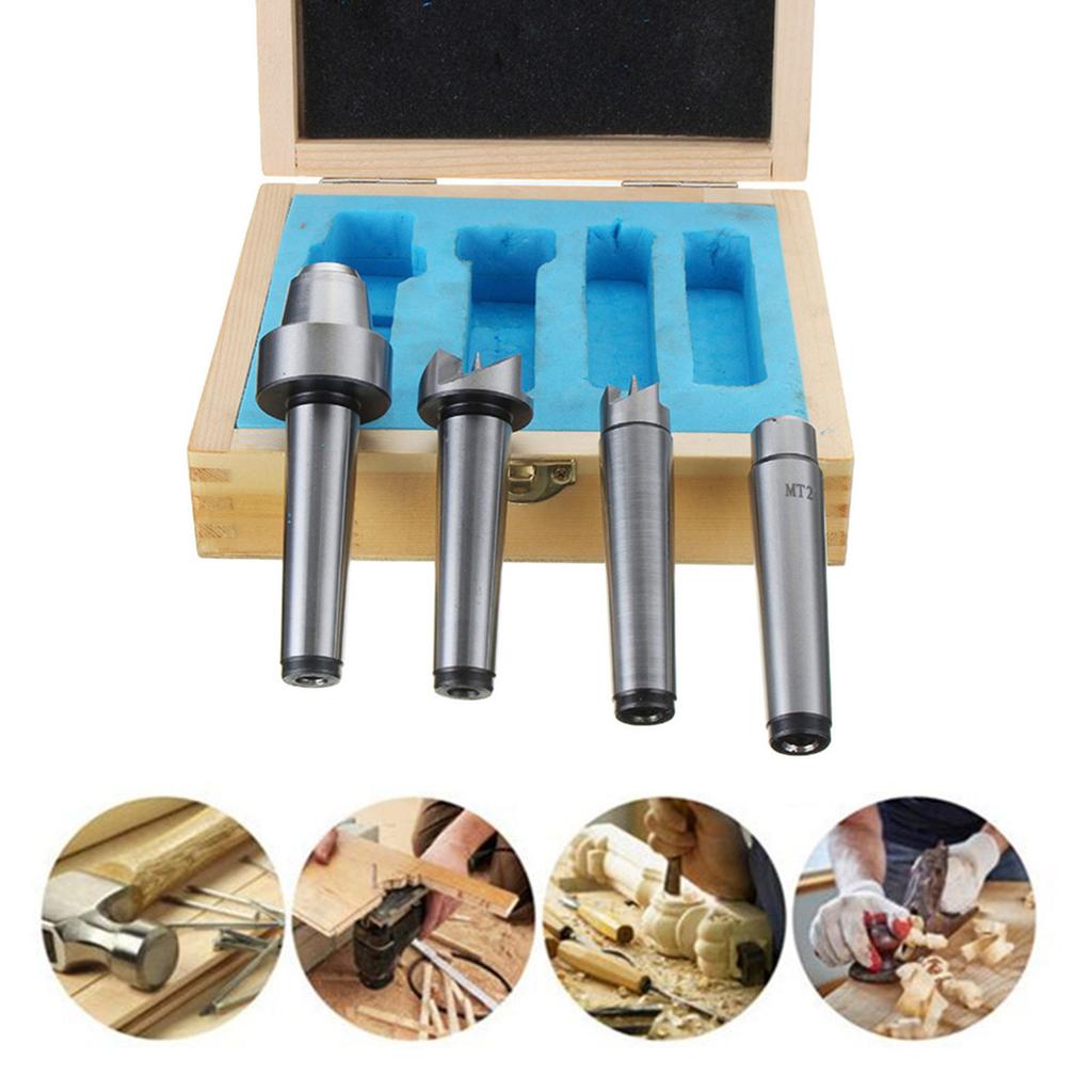 4 шт. MT2 токарный инструмент по дереву, вращающийся центр, набор конических инструментов для обработки дерева, металла, сверления задней бабки токарного станка, фрезерования