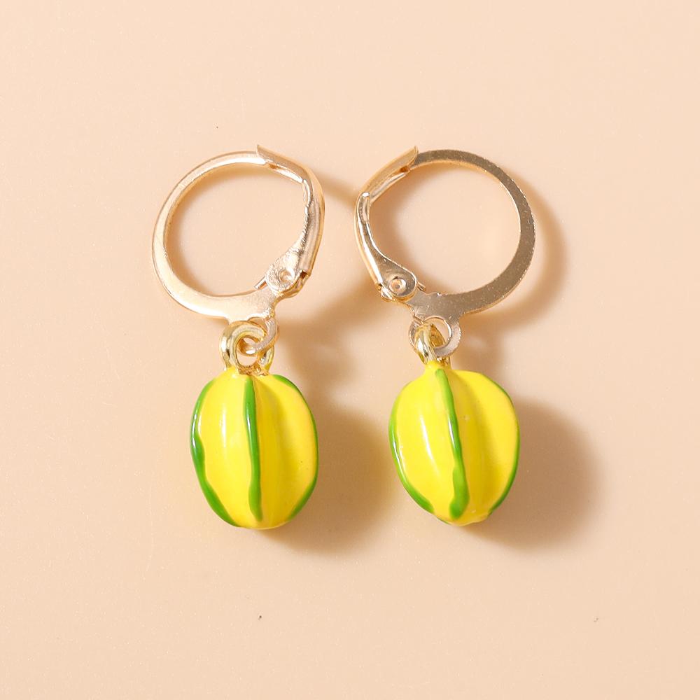 Cute Simulation Fruits Earrings for Women Grape Strawberry Apple Drop Earrings Girls Jewelry Gift