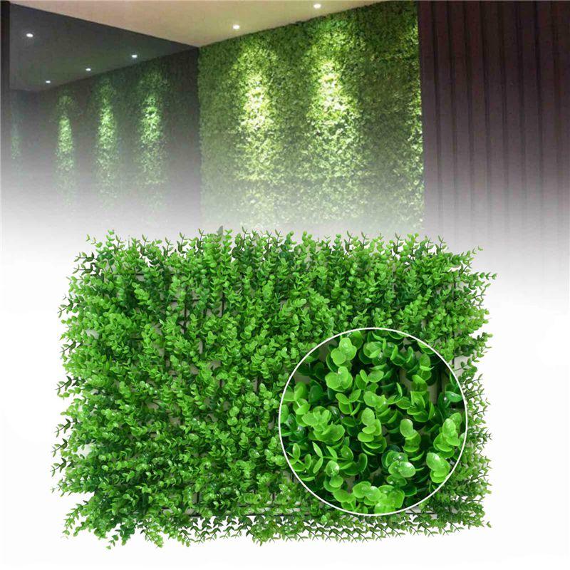 Vibrant 60*40cm Artificial Eucalyptus Plants Green Wall Greenery Fence Foliage Decor For Elegant Home Ambiance
