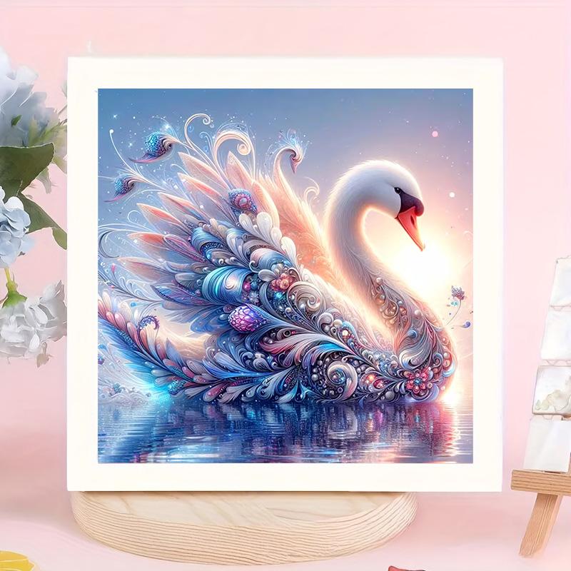 Набор для DIY-живописи стразами «Элегантный лебедь», 5D Алмазная вышивка, Декор для дома, Картина для подвешивания
