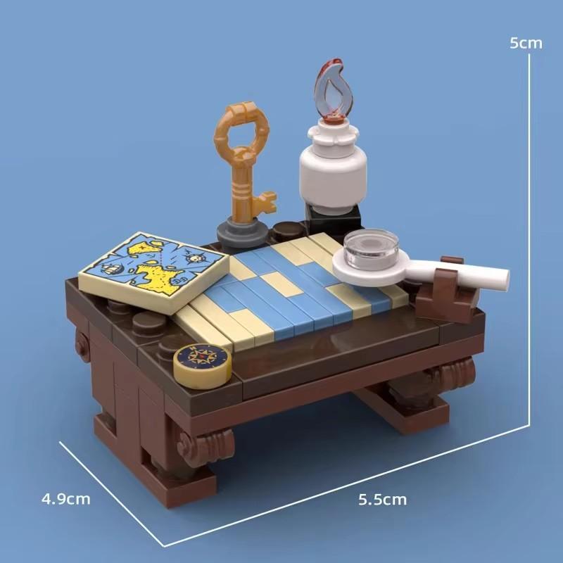 Набор строительных блоков MOC Доска объявлений Пчелиная ферма Фонтан Костер Печь Средневековый городской вид Уличный вид Водяная стена Мост Дорожный знак Кирпичная игрушка