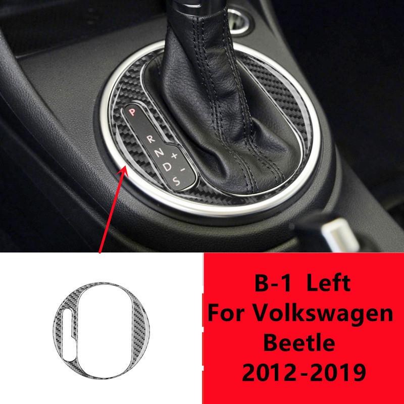 Накладка на панель передач из настоящего углеродного волокна для Volkswagen VW Beetle 2012-наклейка на панель переключения автомобиля, внутренняя отделка