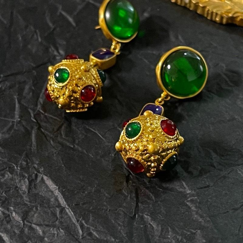 Классические серьги среднего размера для женщин и девочек с эмалью и цветком, серьги-клипсы, винтажные элегантные женские вечерние аксессуары для банкетов высокого класса, ювелирные изделия