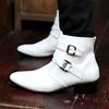 Fashion Fashion Chelsea Boots Men White Leather Boots Men High Top Shoes For Men British Style Boots M