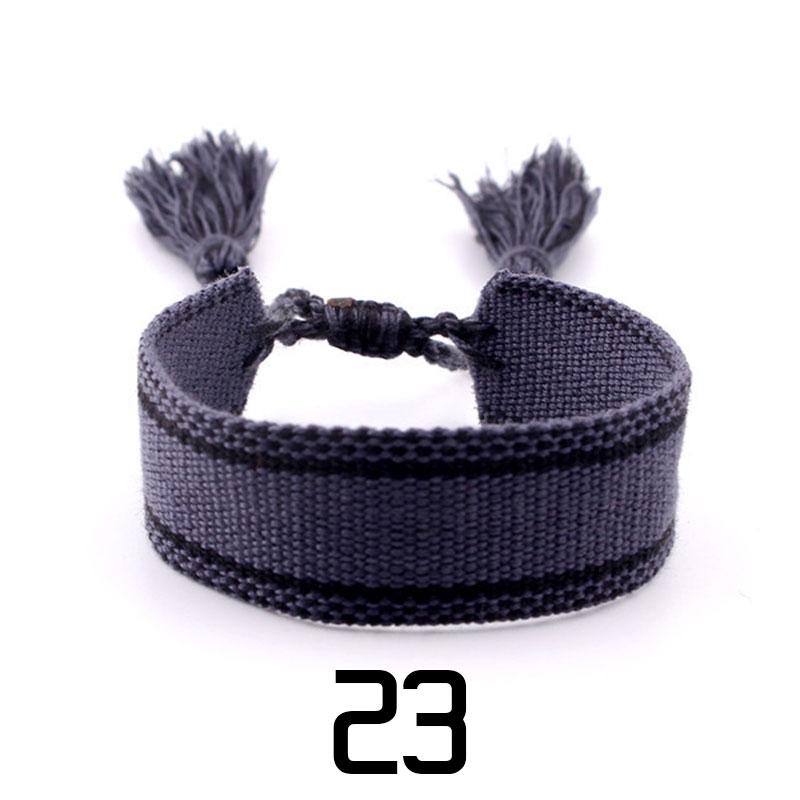 Женская мода ювелирные изделия подарок красочный декоративный узор вышитый ручной работы плетеный браслет в стиле бохо