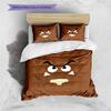 Goomba Pattern Bedding Home Decoration Birthday Gift ( 1 duvet cover + 2 pillowcase, without core),fan merchandise.