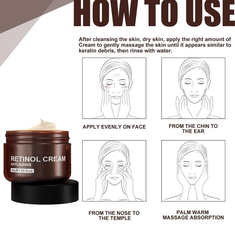 Крем с ретинолом, крем против морщин, против старения, лифтинг, выцветание, тонкая линия, крем для лица, увлажняющий, питательный, уход за кожей