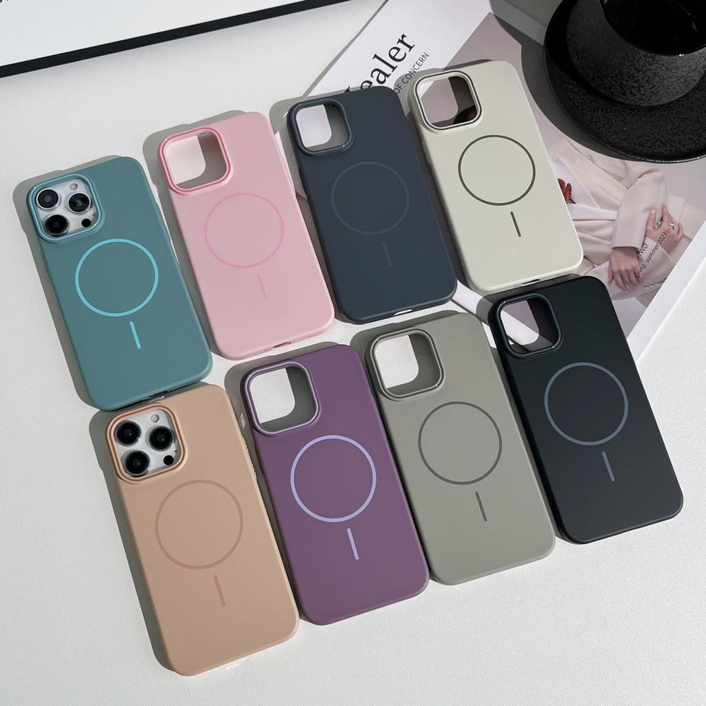 Soft PC Shell Couple Anti-fingerprint Solid Color Cute New Skin-feel Hard Shell Internet Celebrity All-inclusive Light Luxury Mobile Phone Case