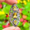 Citrine Gemstone Handmade 925 Sterling Silver Jewelry Ring Size 7 m5Q65