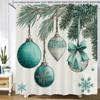 Merry Christmas Shower Curtain Bath Curtain Elk Santa Claus Christmas Printed Polyester Bathroom Curtains for Home Decor Curtain