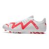 Puma Будущее Игры Круглый Носок Удобный Mg (Резиновый короткий стержень) Футбольные бутсы Мужские Футбольные бутсы Белые Красные 107380-01