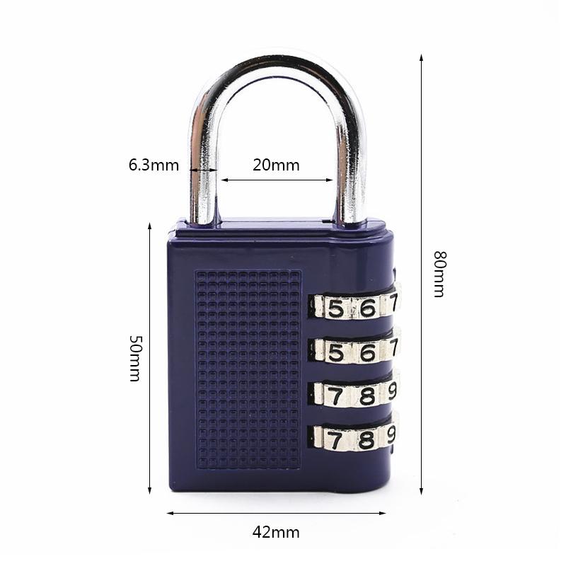 4 Dial Digit Combination Lock Weatherproof Protection Security Padlock Outdoor Safely Code Lock
